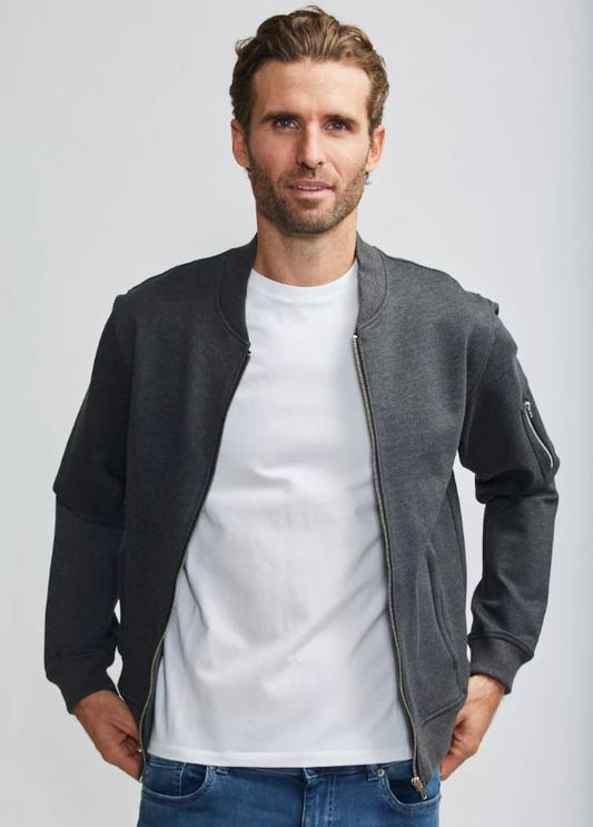 Easy Mondays Light Weight Terry Bomber Jacket Gray