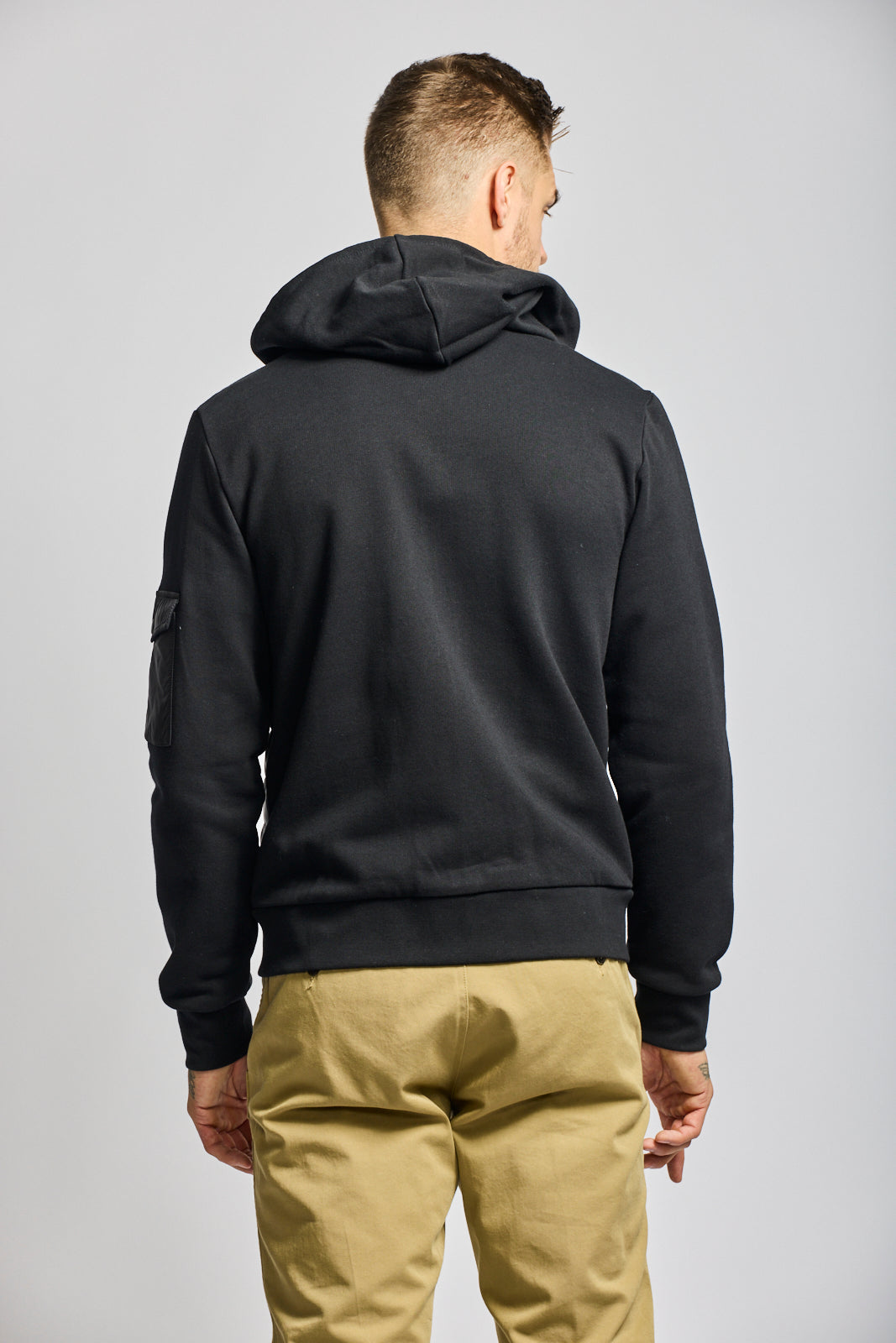 Easy Mondays Quilted Nylon Hoodie Black