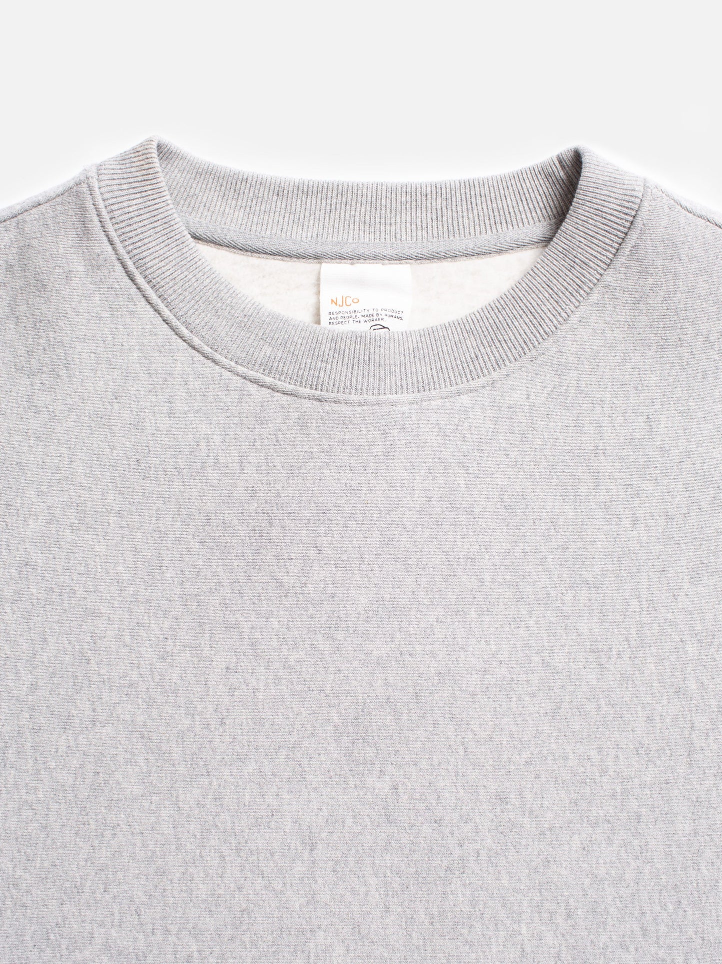 Nudie Hasse Crew Neck Sweatshirt Grey Melange